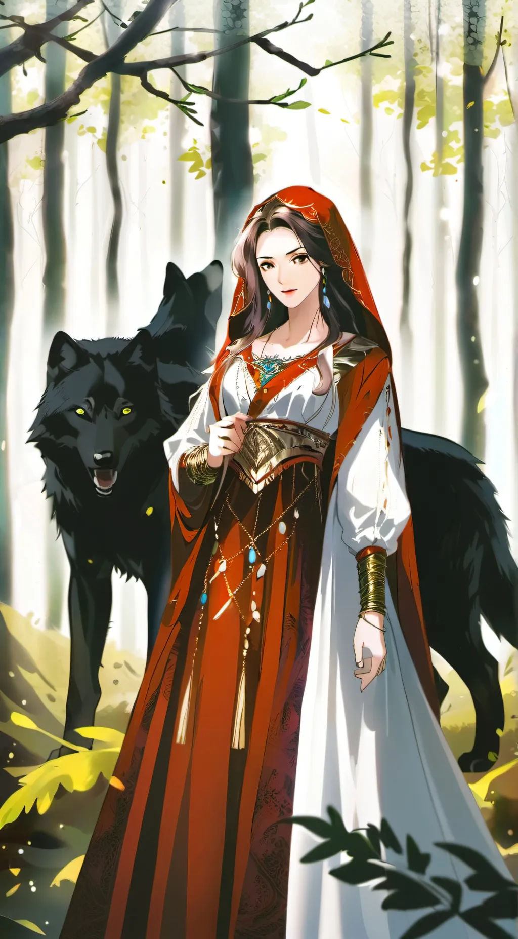 ai character: alpha wolf background