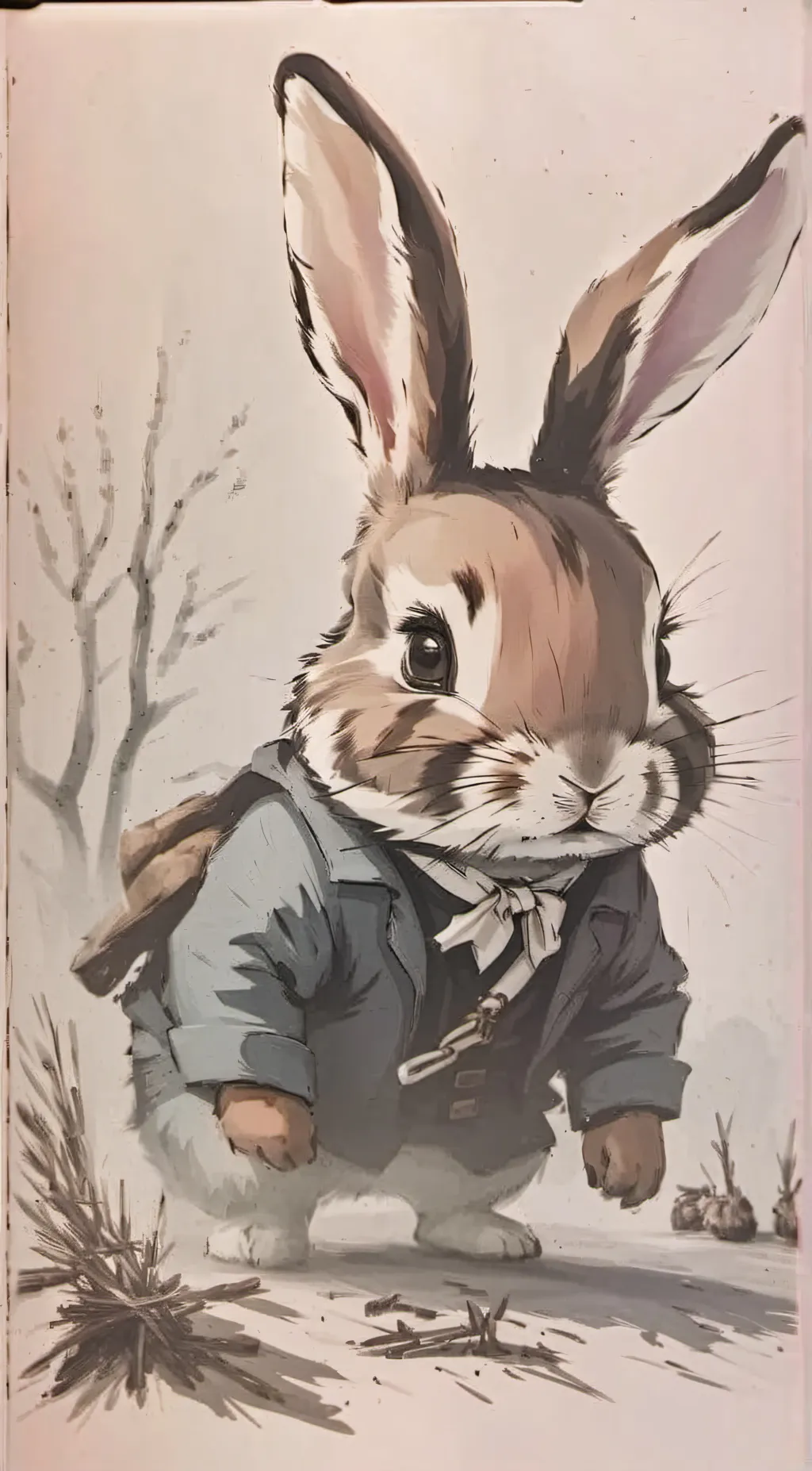 ai character: Skye and boxers background