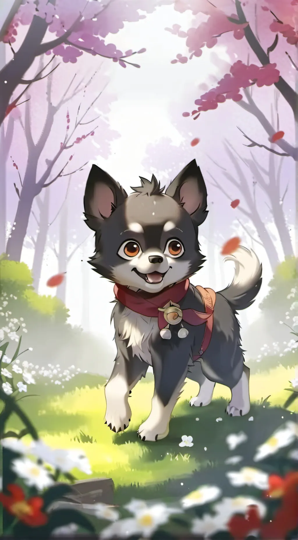 ai character: Mr puppy paws  background