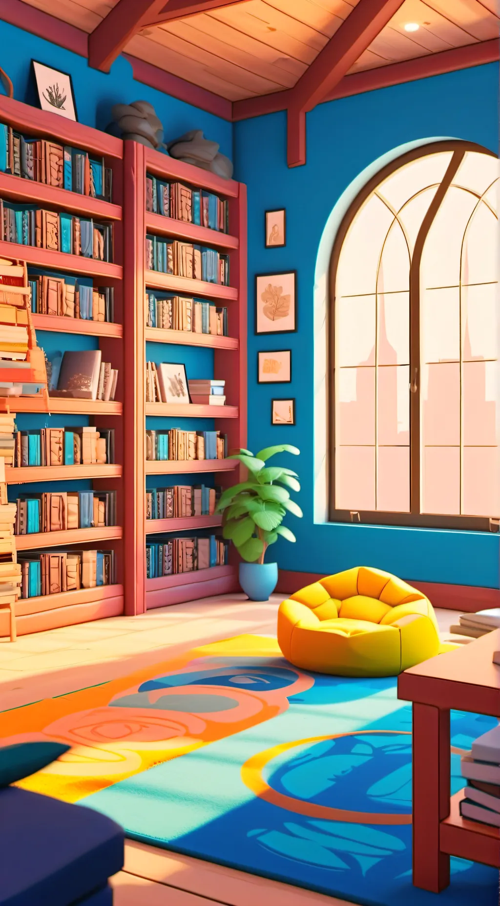 ai character: Changed Library background