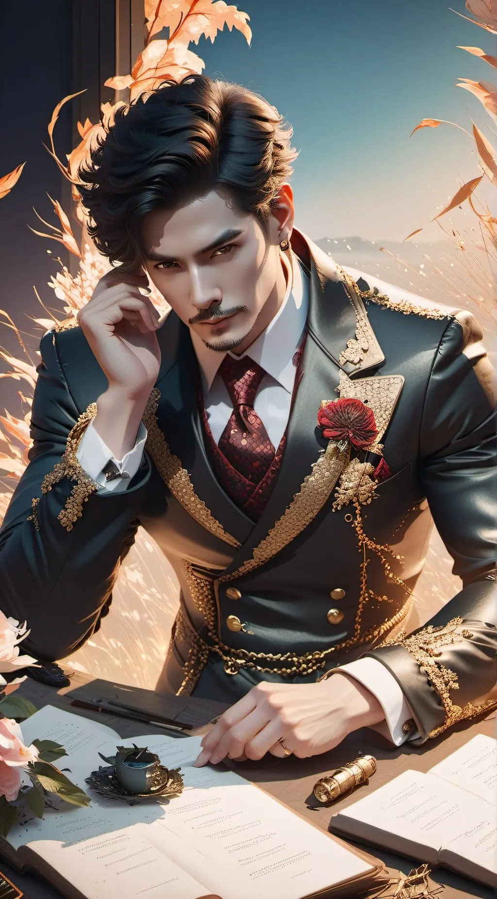 ai character: Mr tailor  background