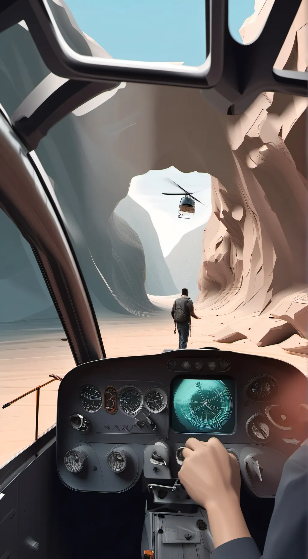 ai character: Helicopter background