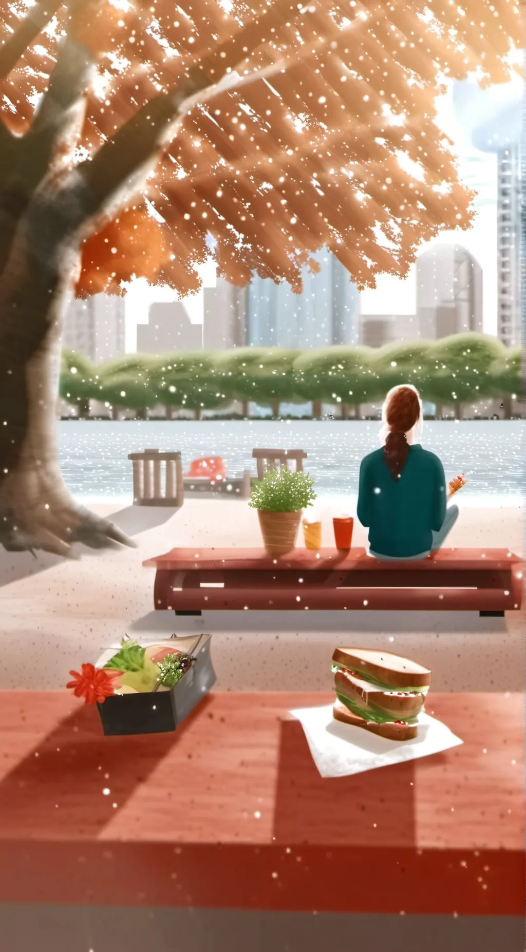 ai character: Sandwich 🥪 background