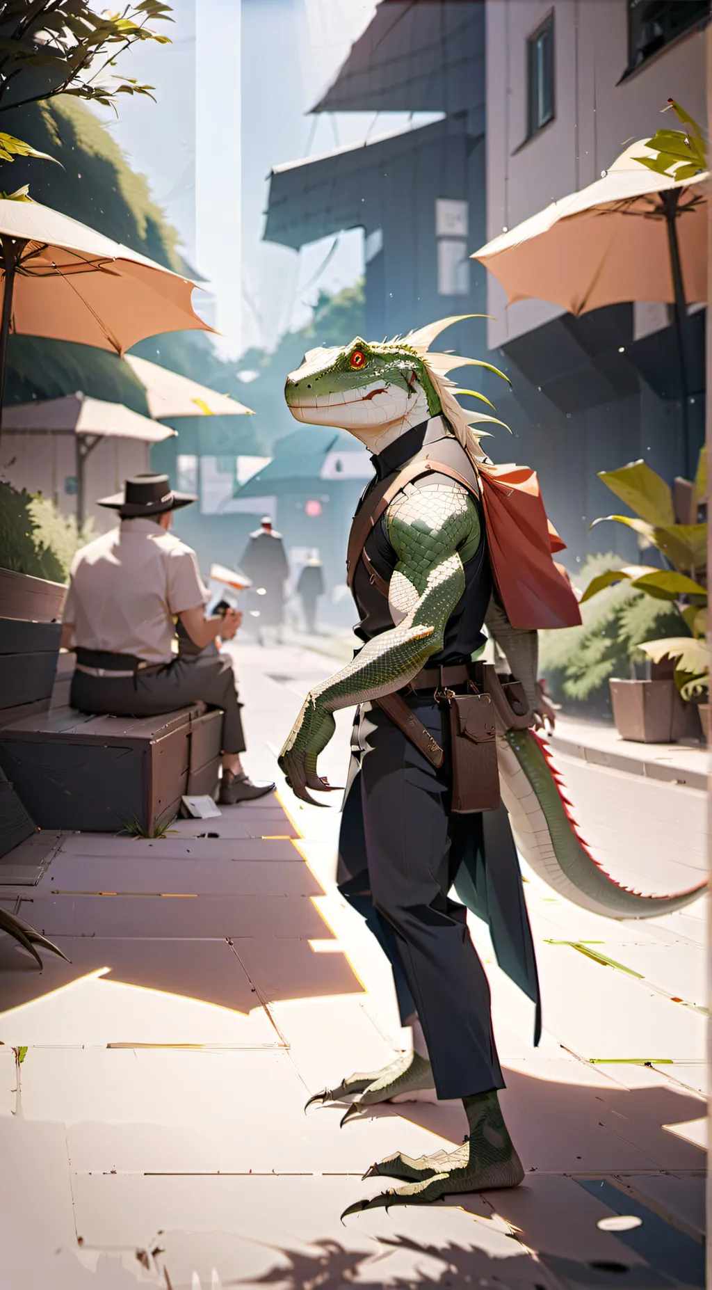 ai character: Lizard background