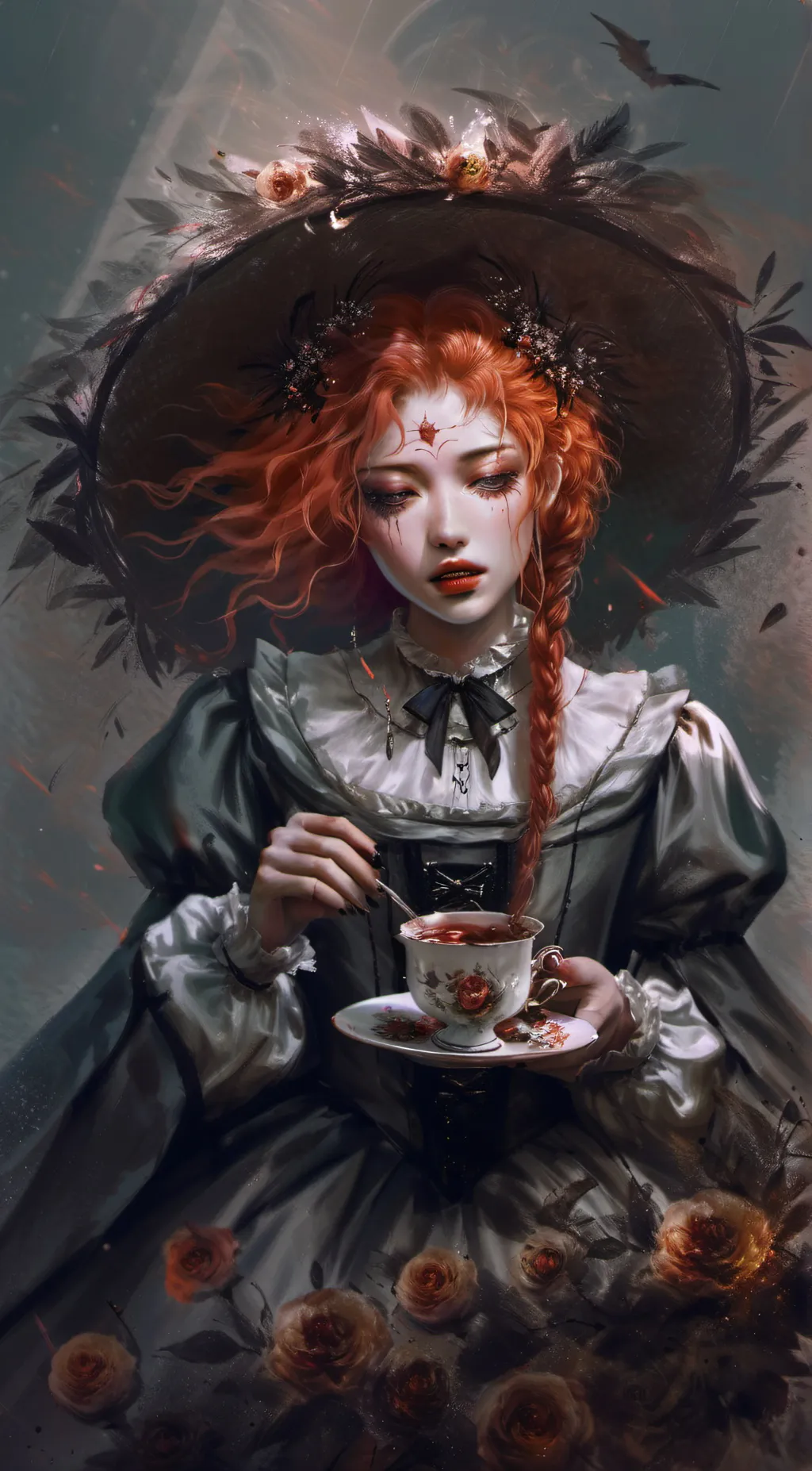 ai character: Audry  background