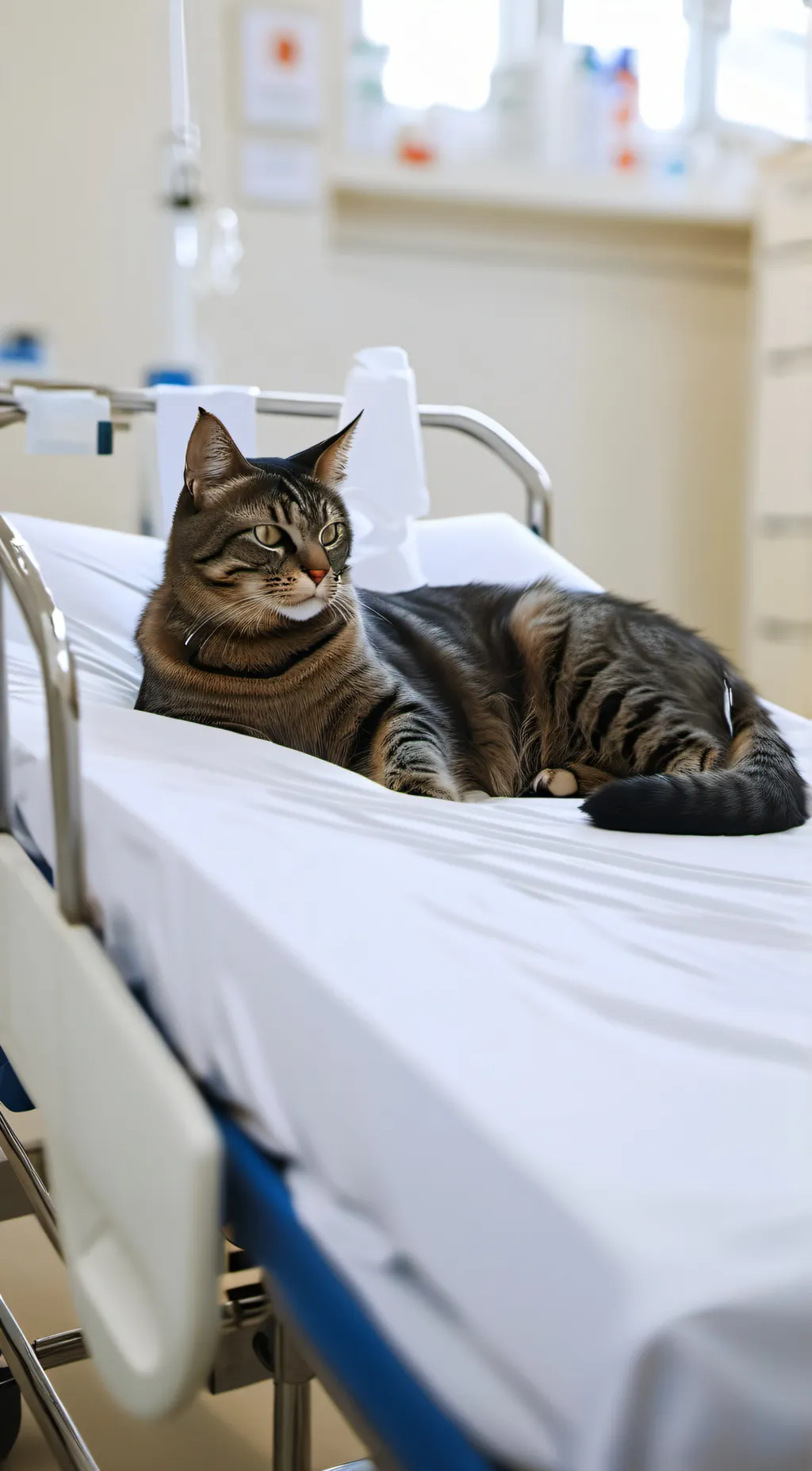 ai character: cat giving birth  background