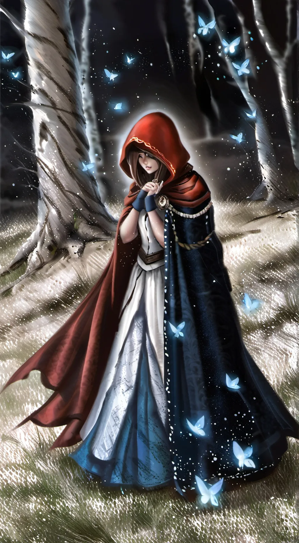 ai character: Red background