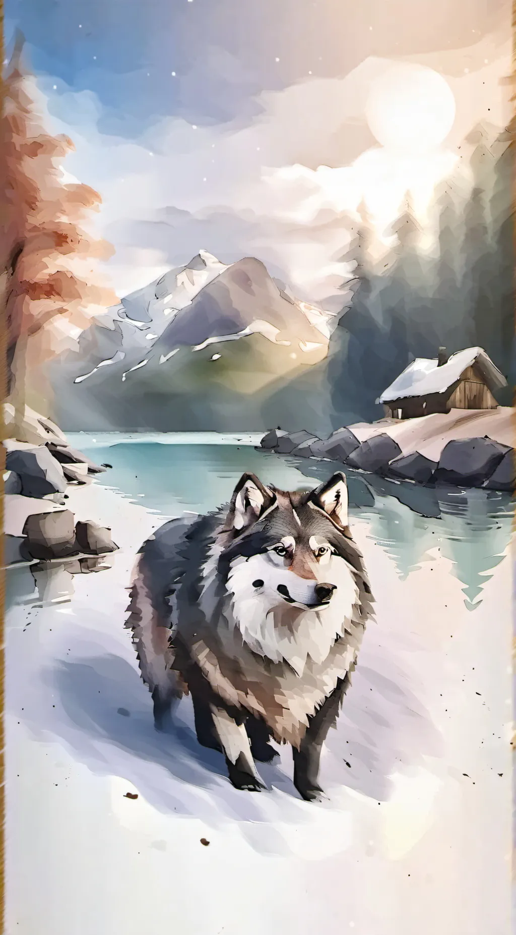 ai character: snowball background