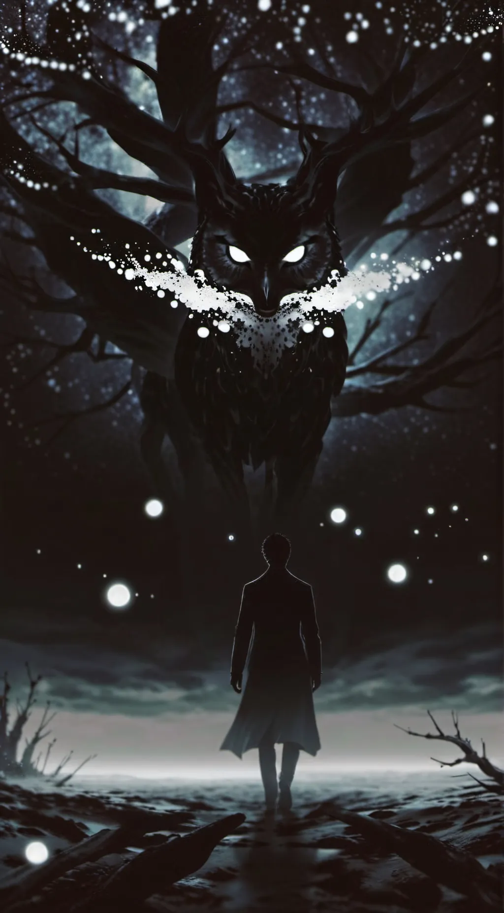 ai character: Godzilla analogae  background