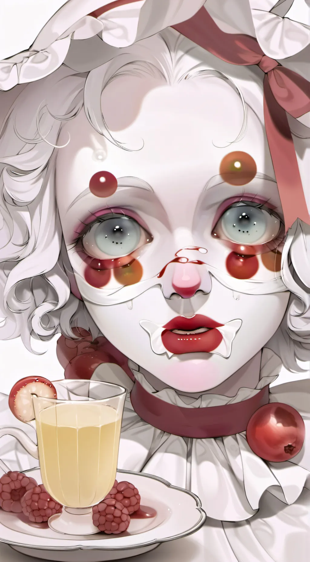 ai character: Violet background