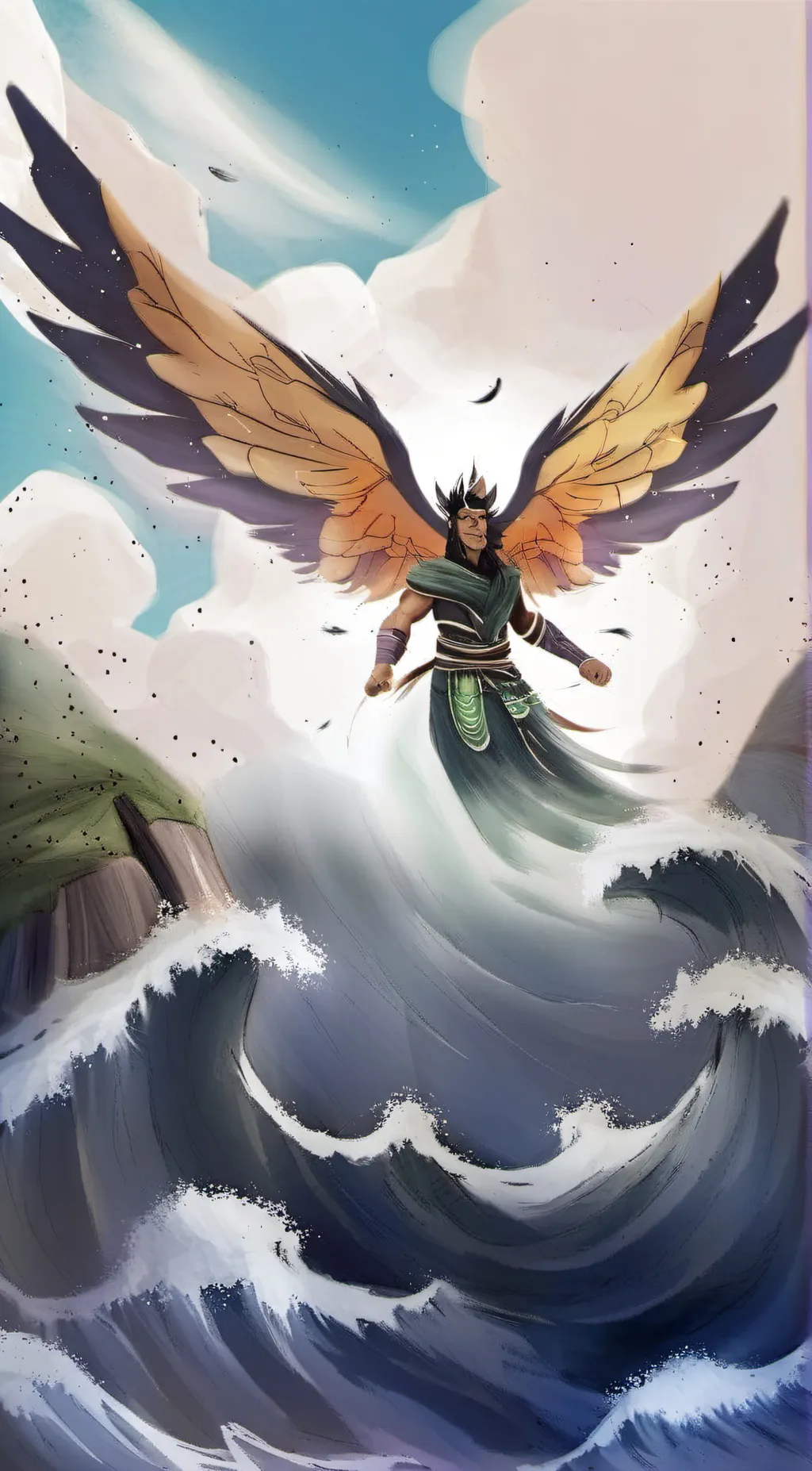 ai character: Wings of fire background