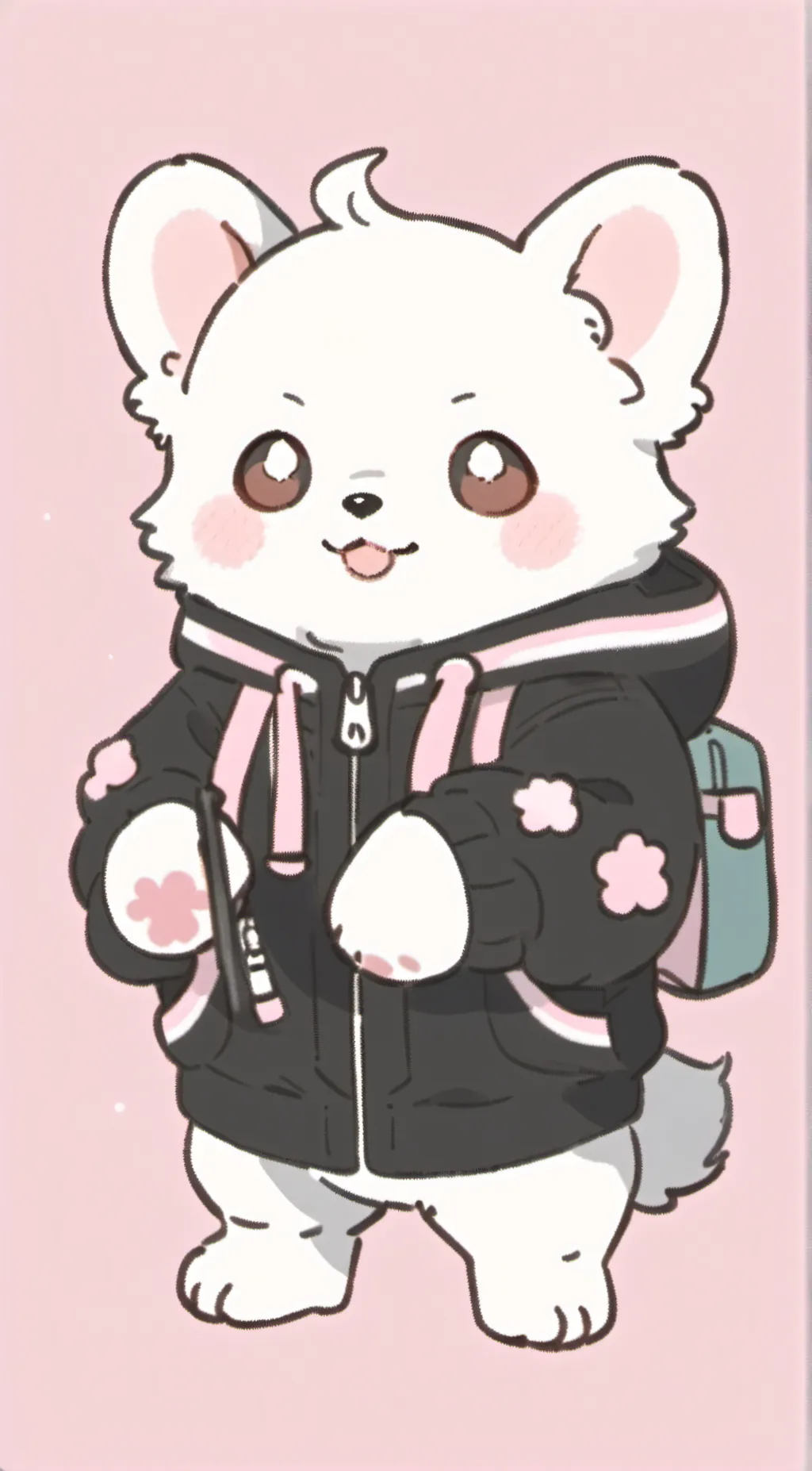 ai character: cute dog background