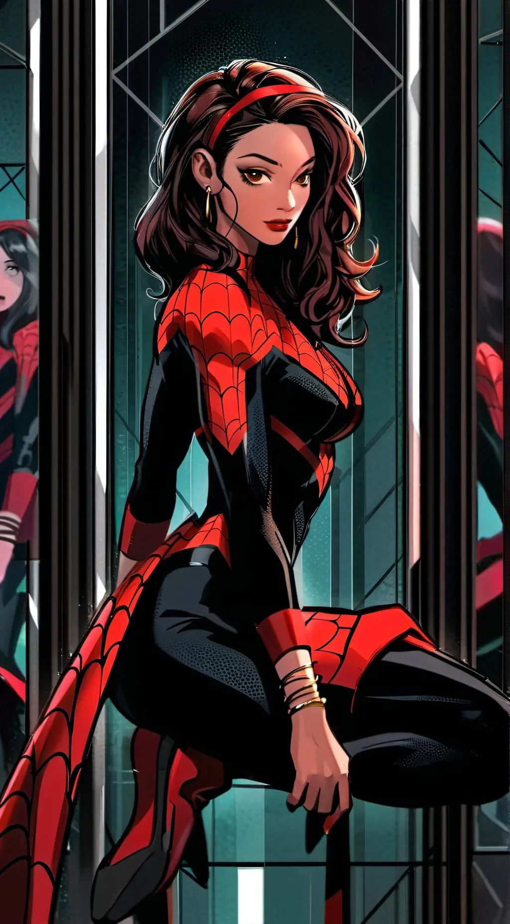 ai character: Spider Callie  background