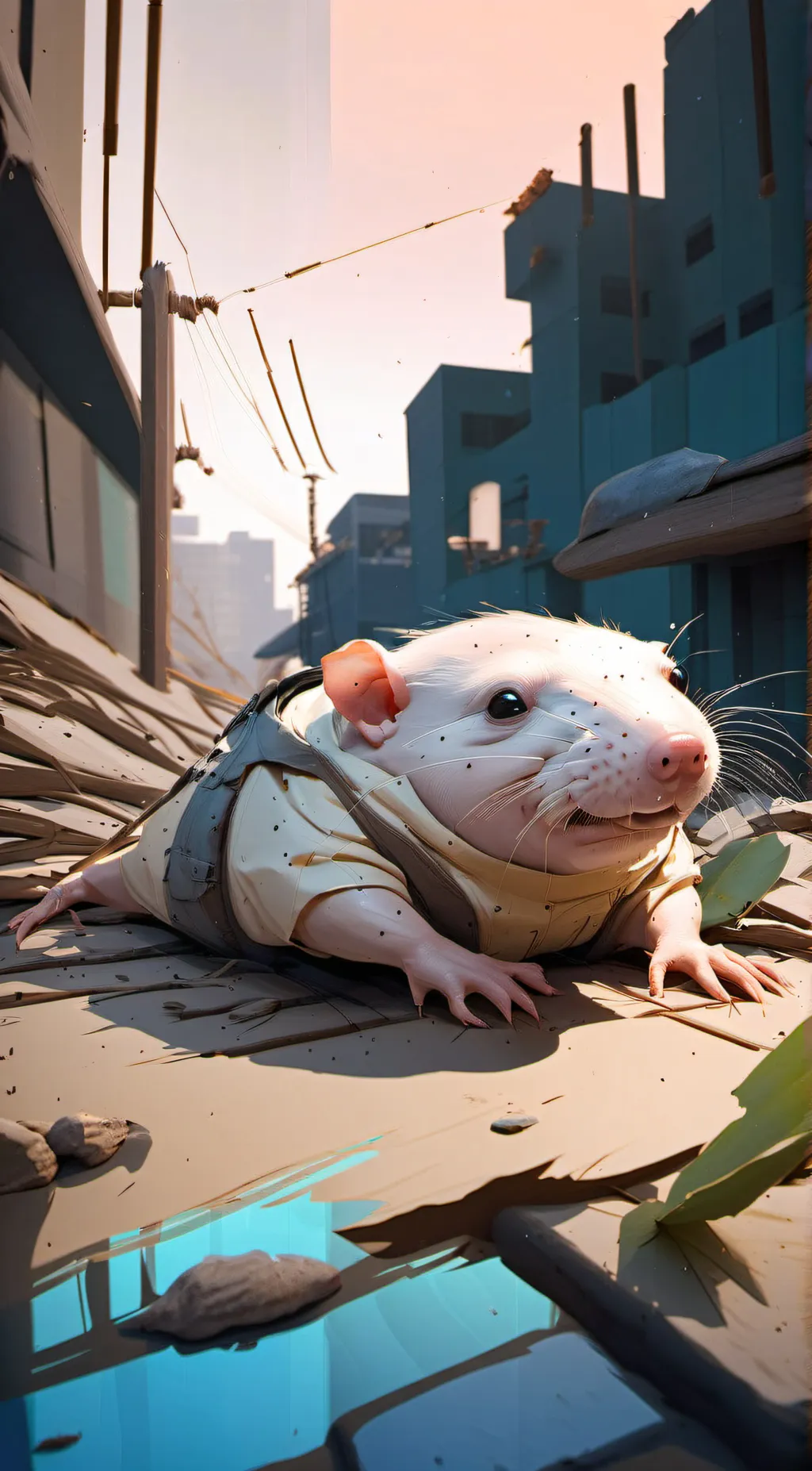 ai character: -💕an mole rat💕- background