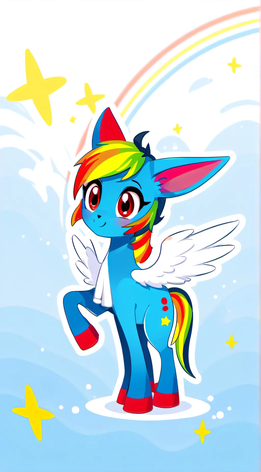 ai character: rainbow dash background