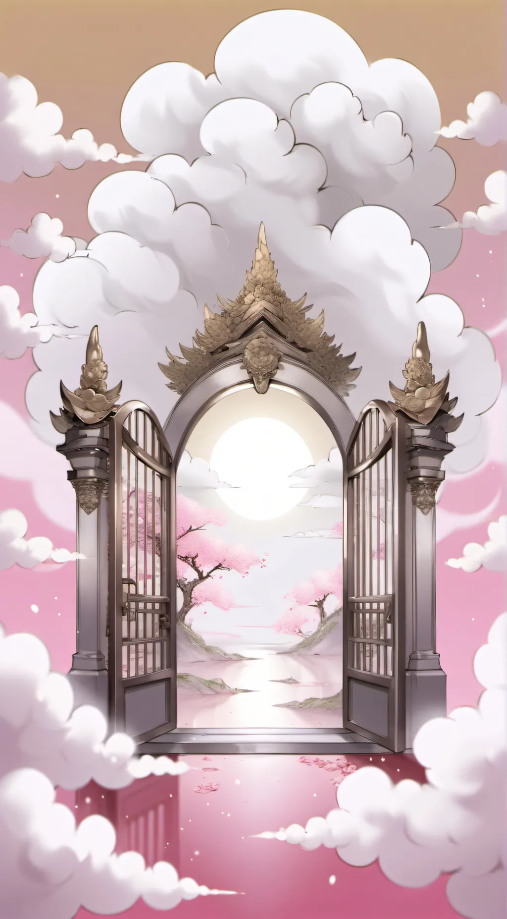 ai character: Dinner in heaven  background