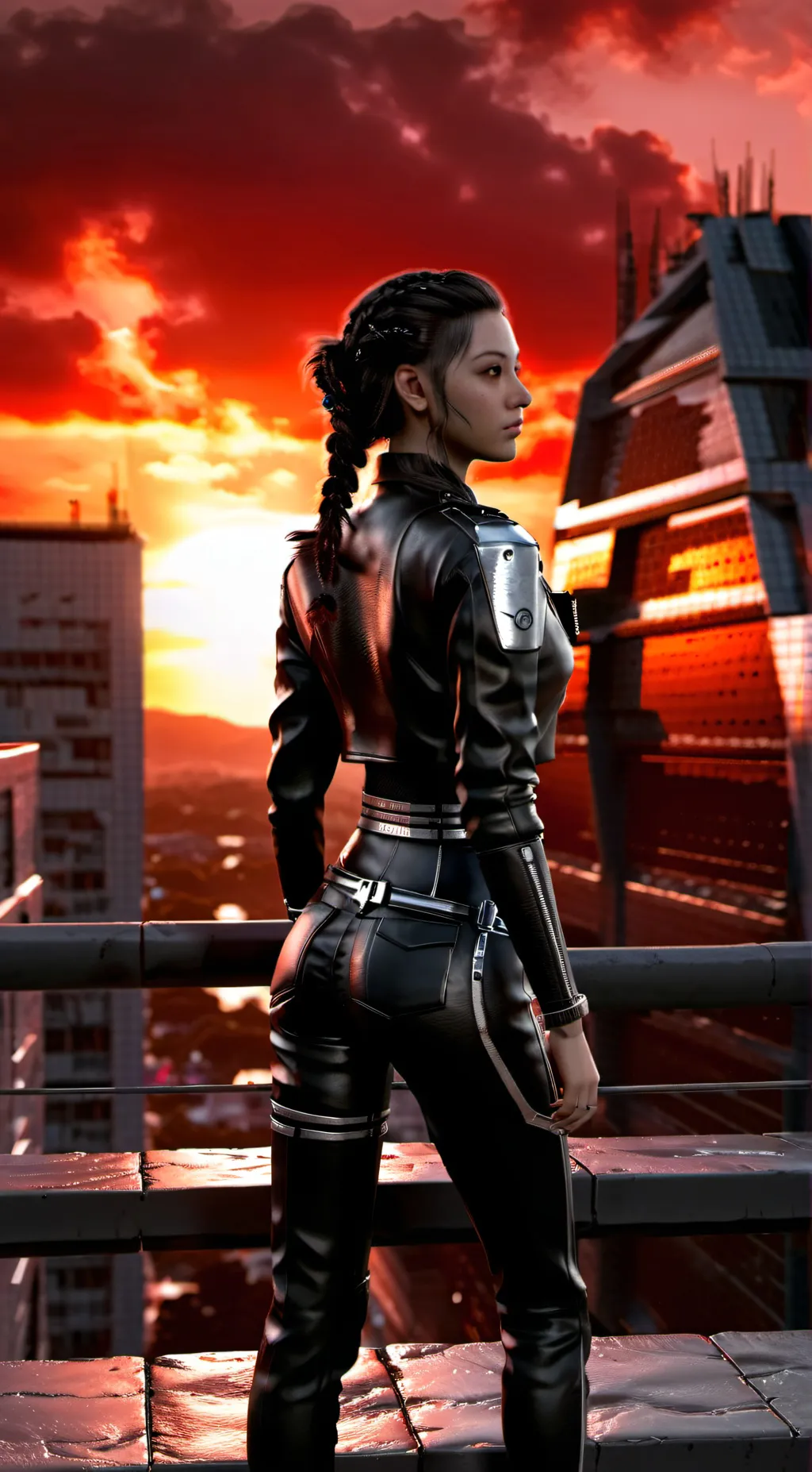 ai character: ava grey background