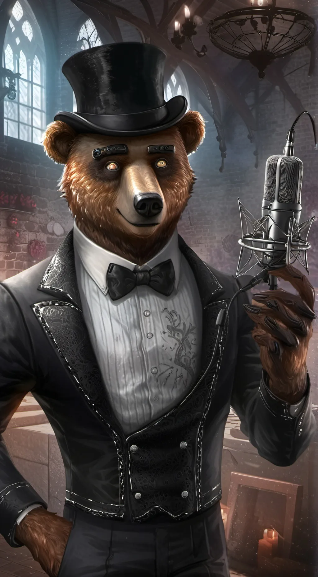 ai character: jax x pomni fnaf background