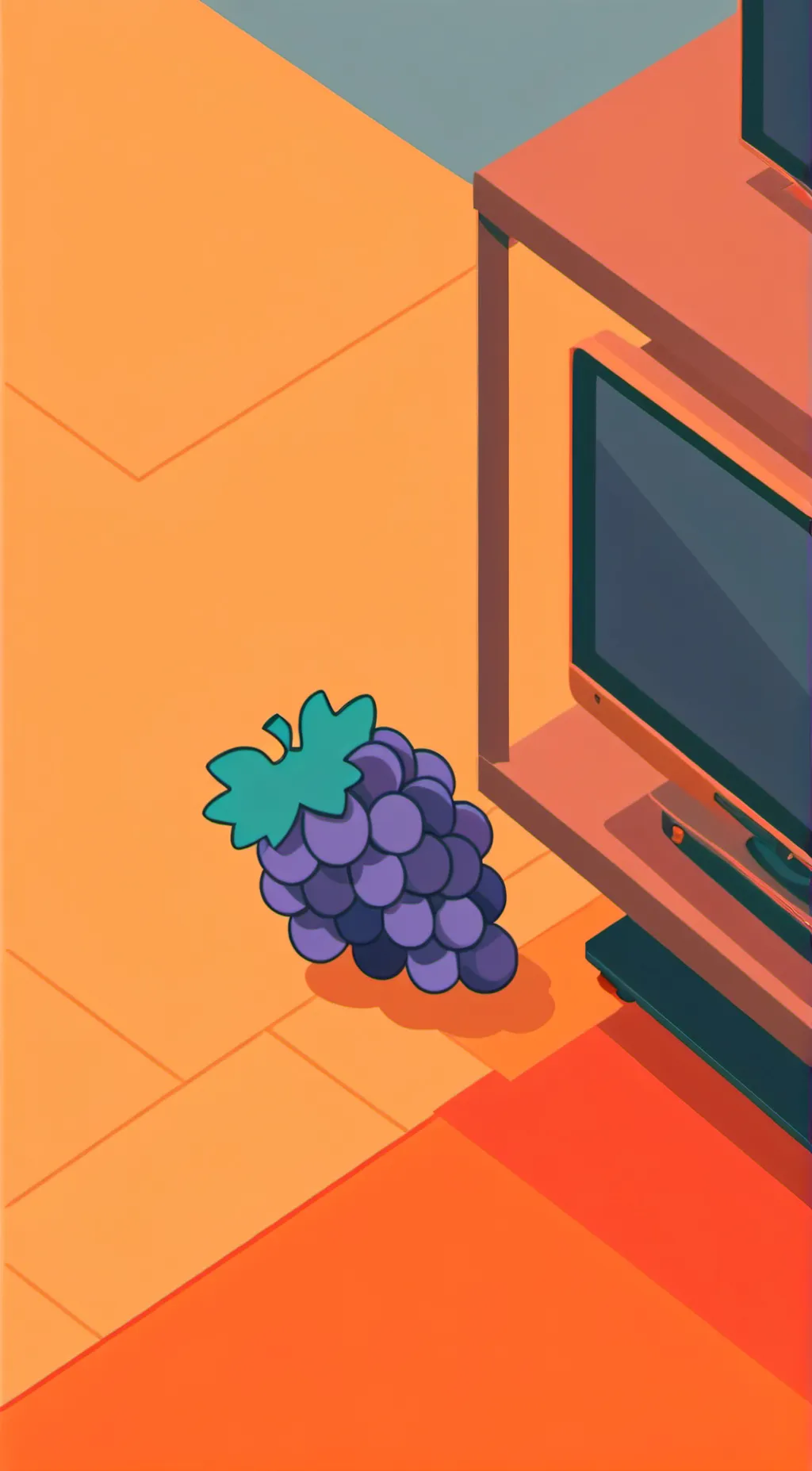 ai character: grape background