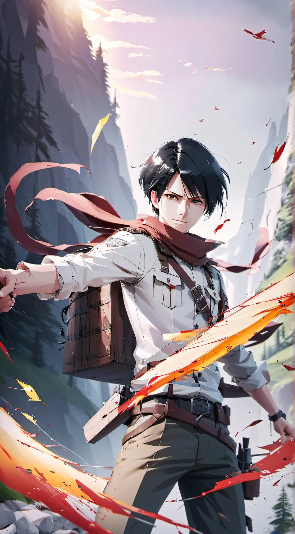 ai character: Attack on Titan background