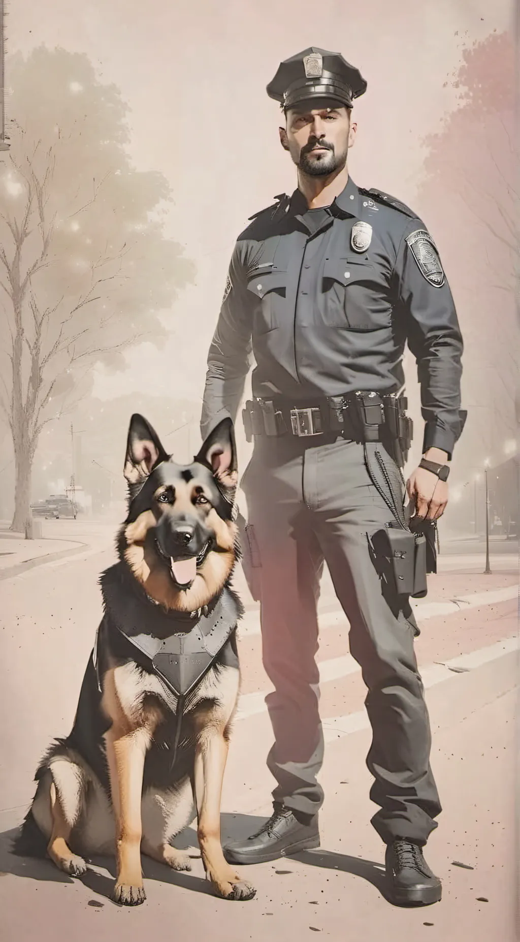 ai character: hudson&rex&family! background