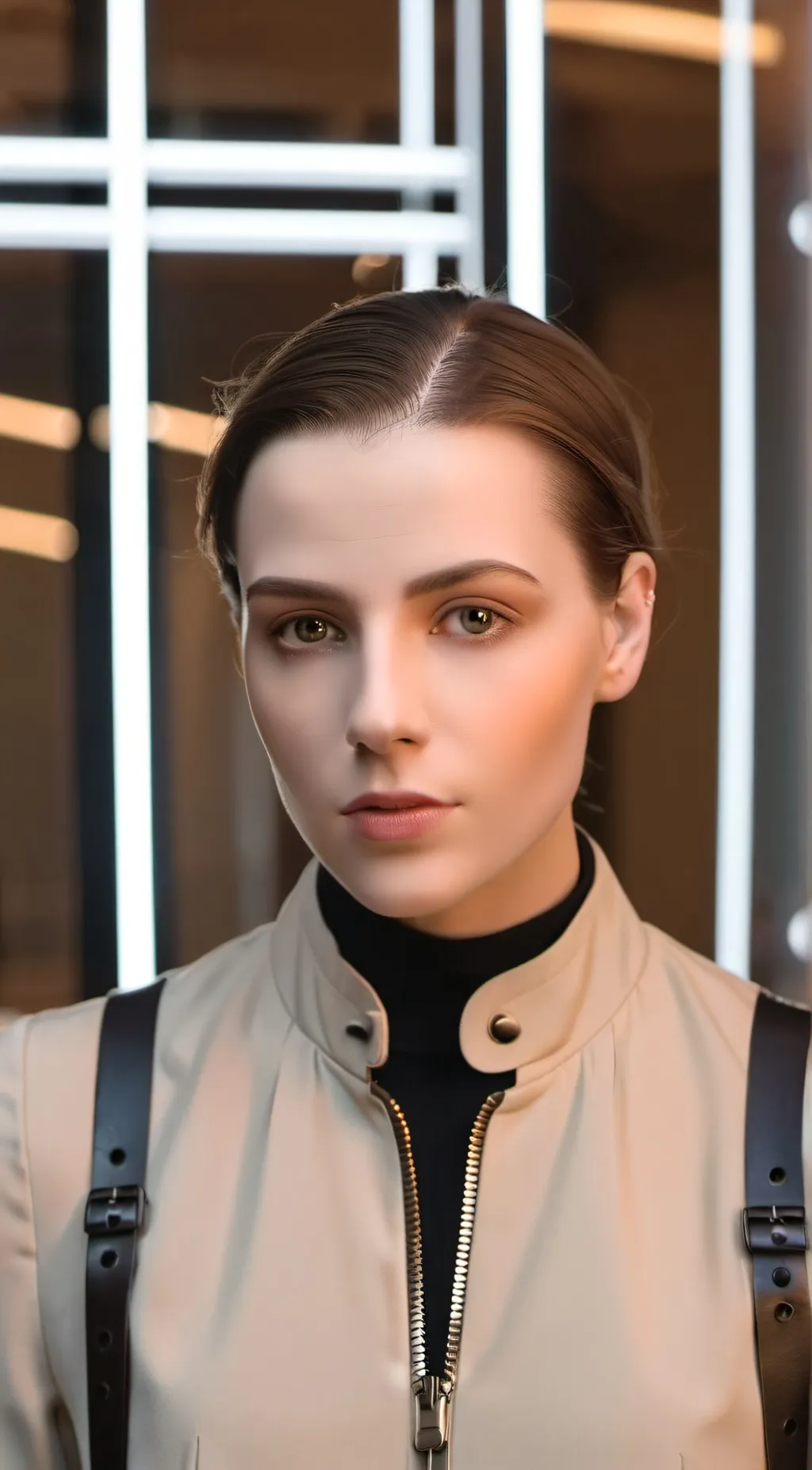 ai character: Mckenna Grace background