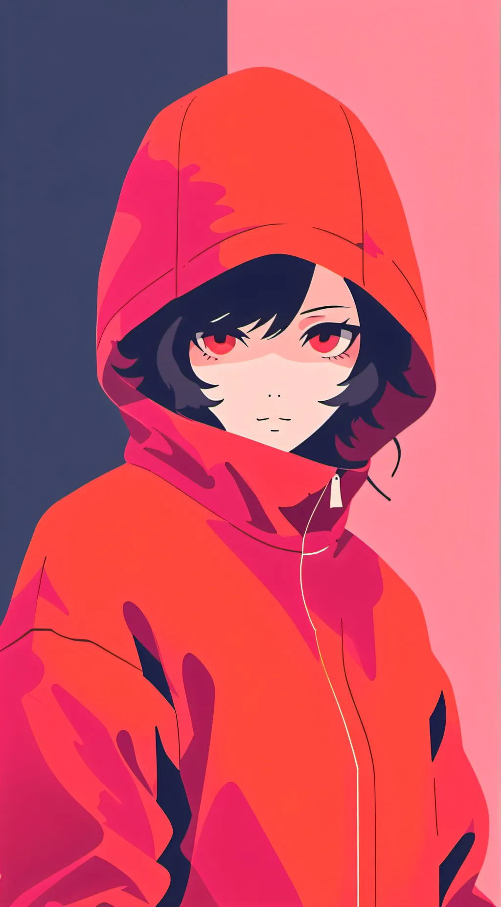 ai character: Red background