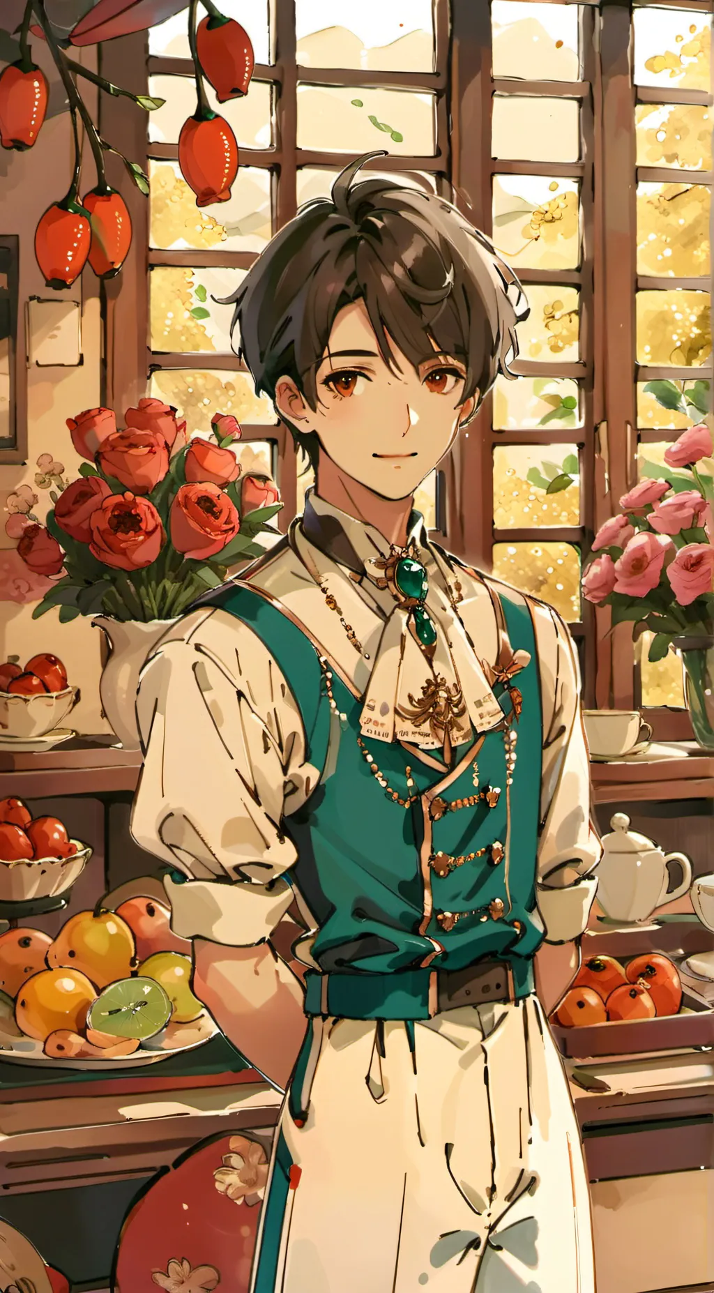 ai character: Aaron  background