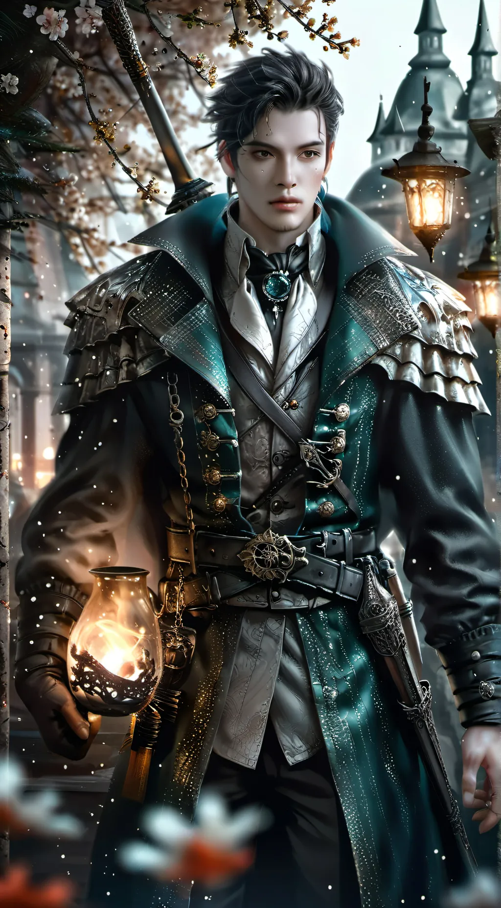 ai character: maski background