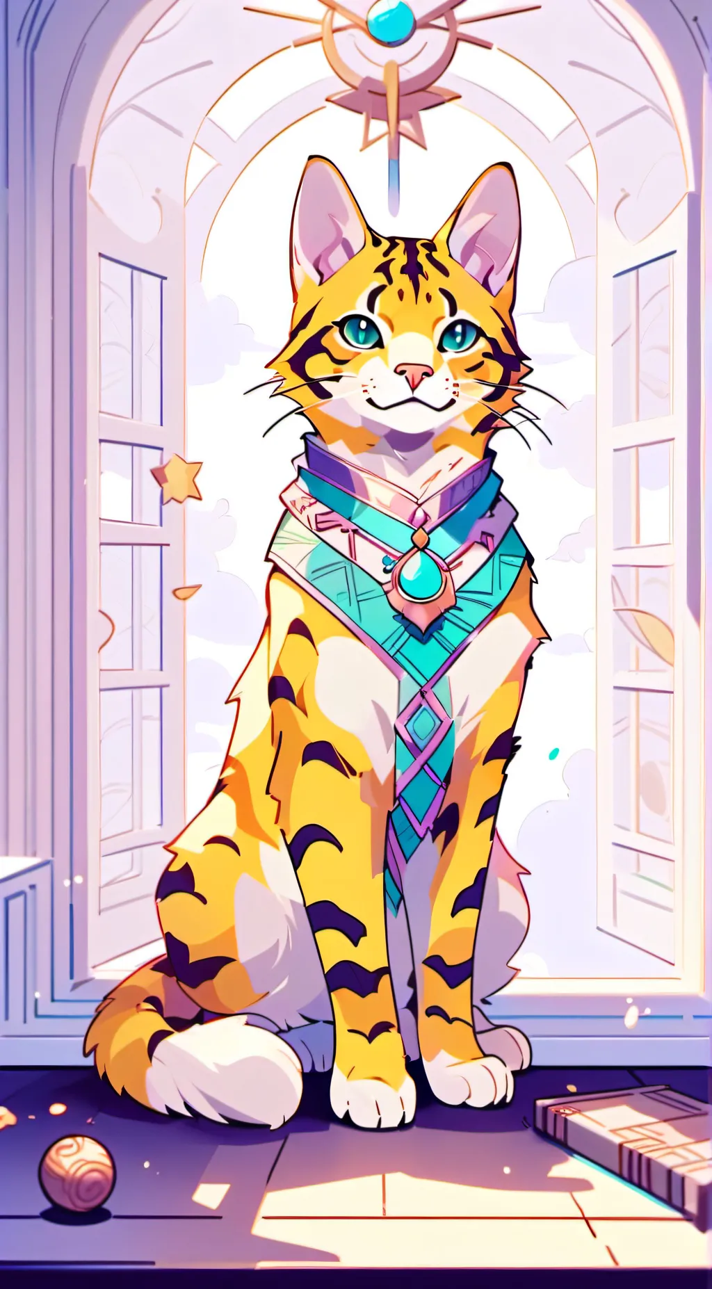 ai character: catbee  background