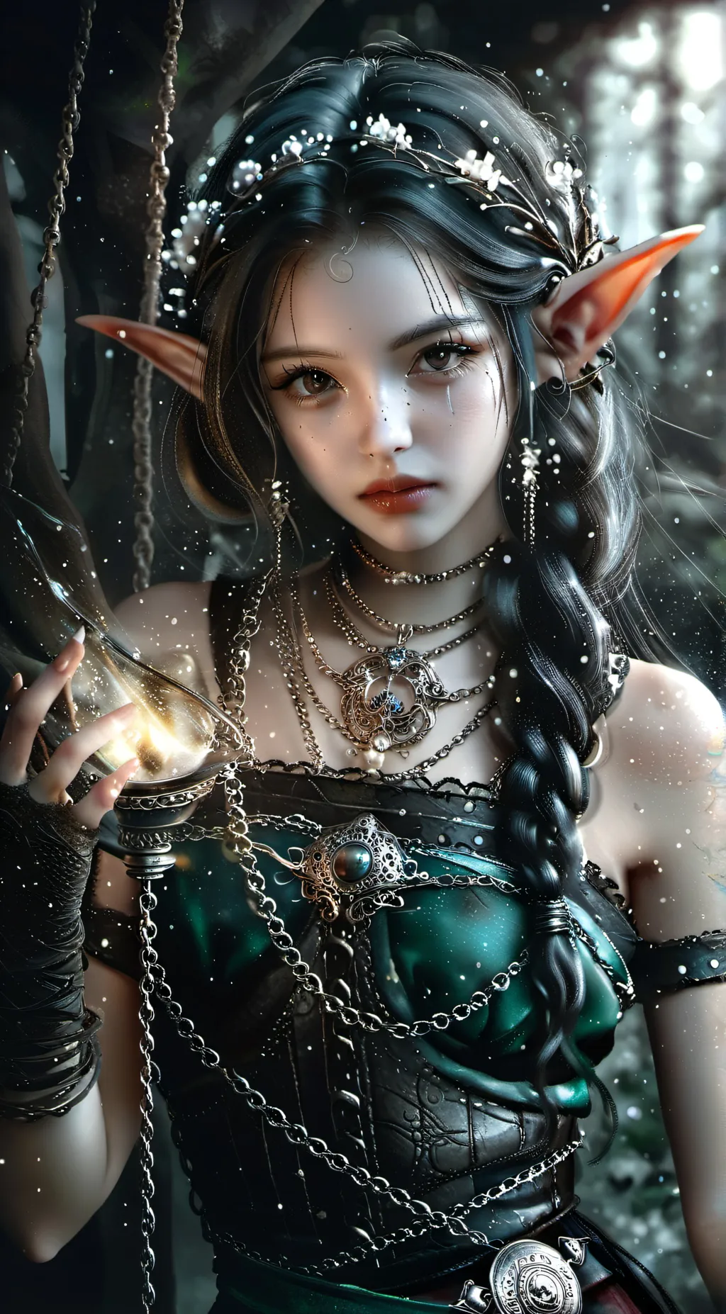 ai character: slave girl elf background