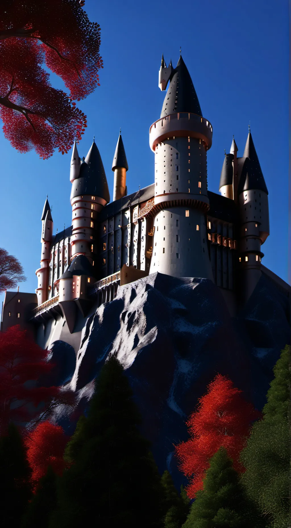 ai character: Hogwarts ❤️🧡💛 background