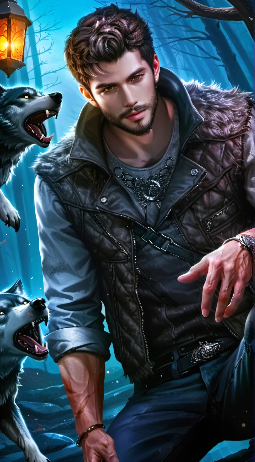 ai character: Hunter Woods background