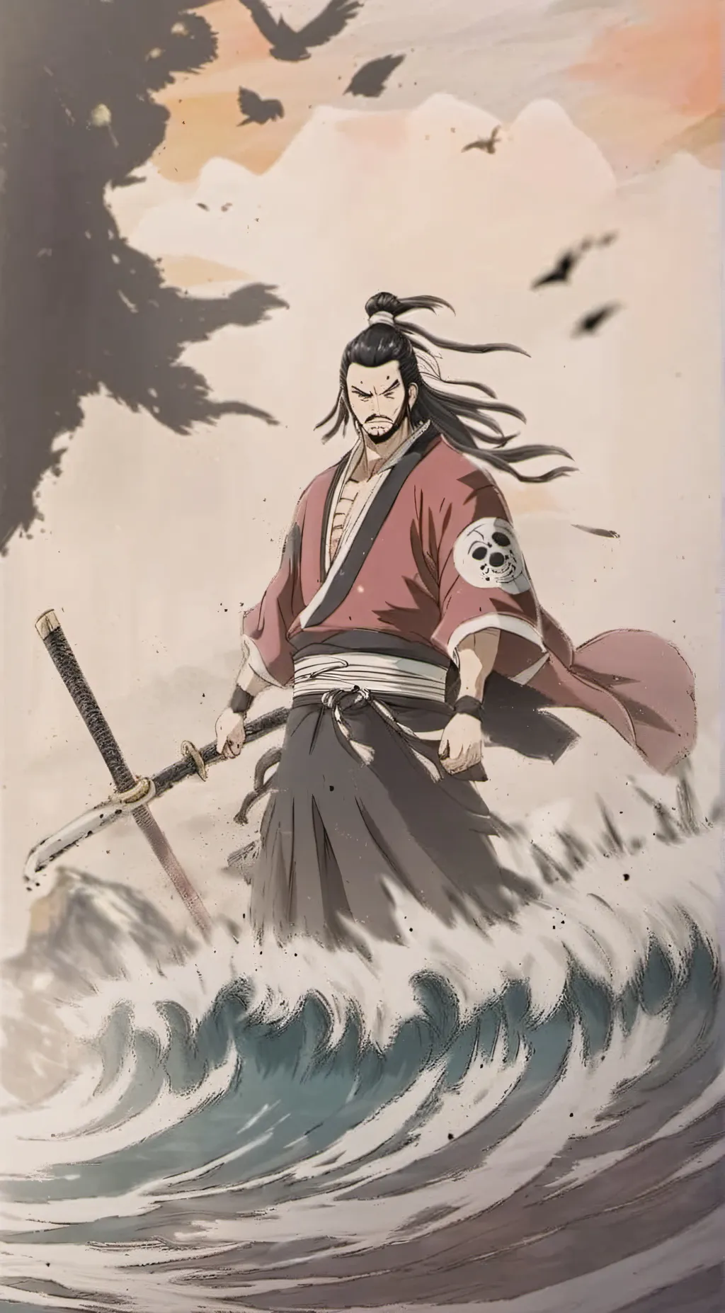 ai character: One Peice (Wano) background