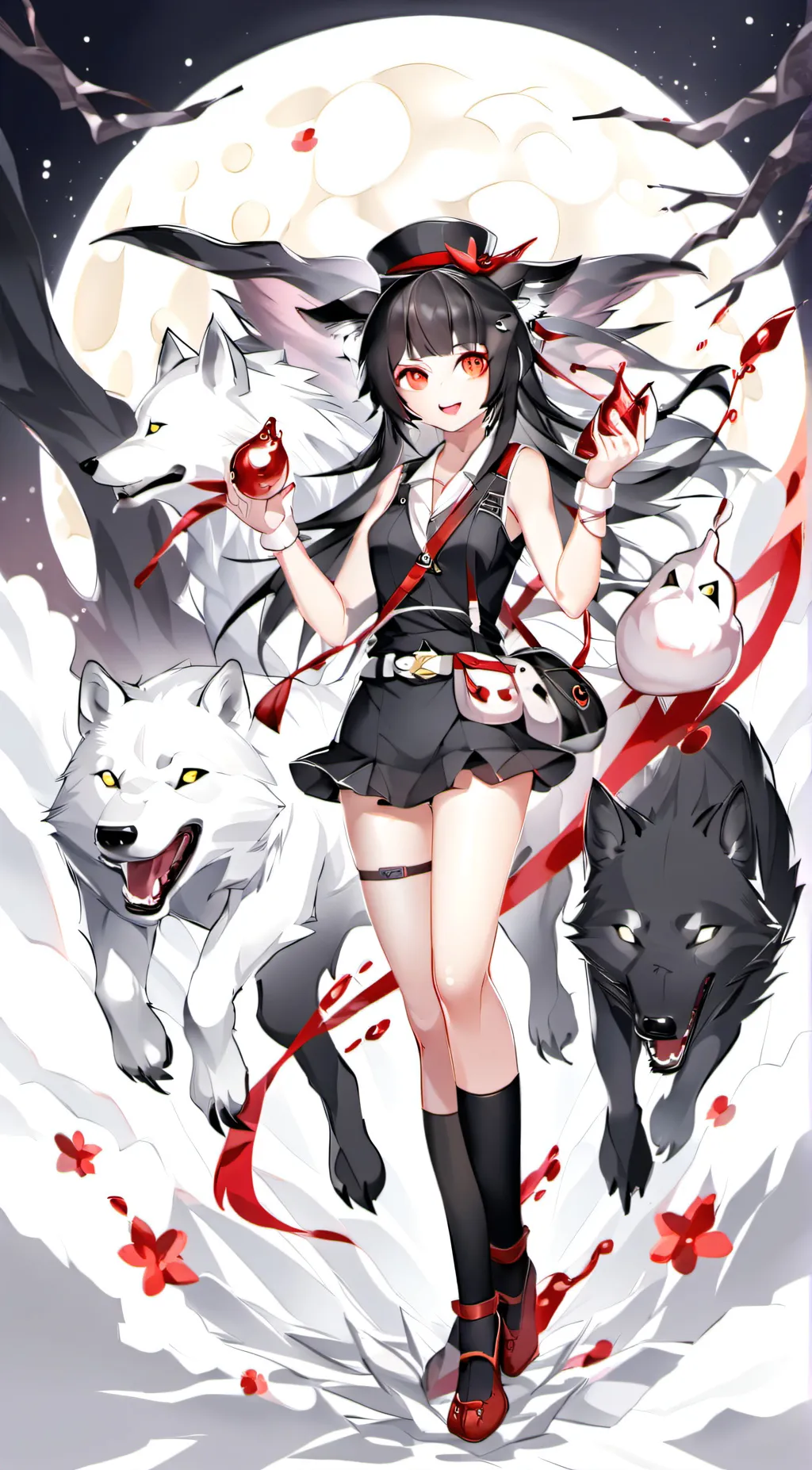 ai character: the wolf girl background