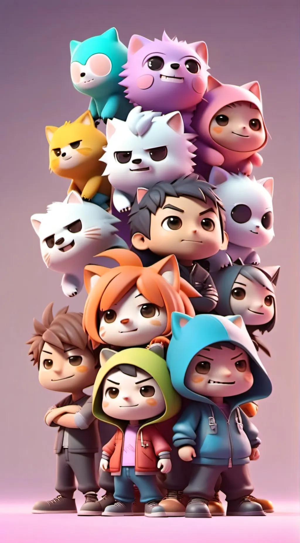 ai character: among us Smiling C background