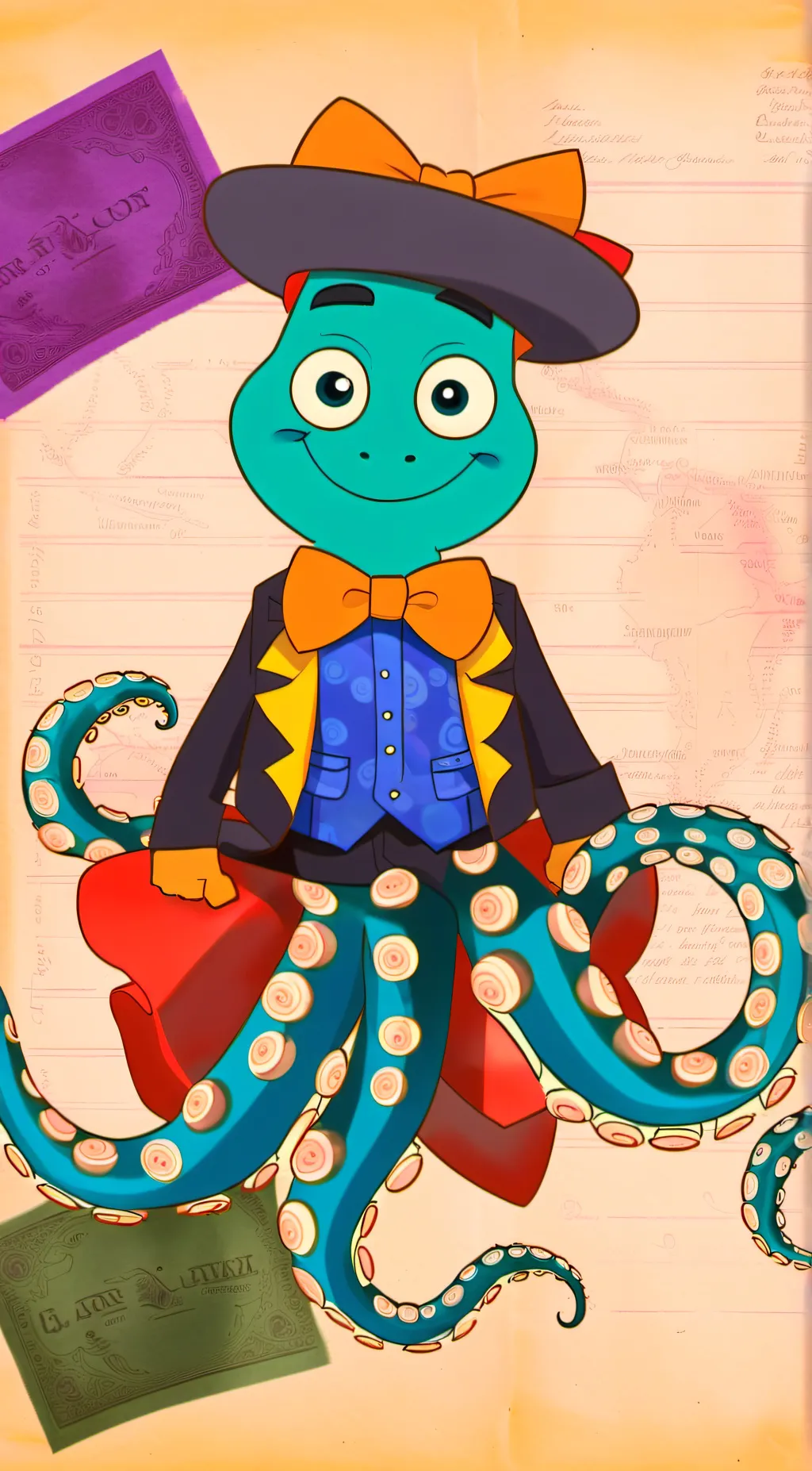 ai character: Stanley Squigs  background