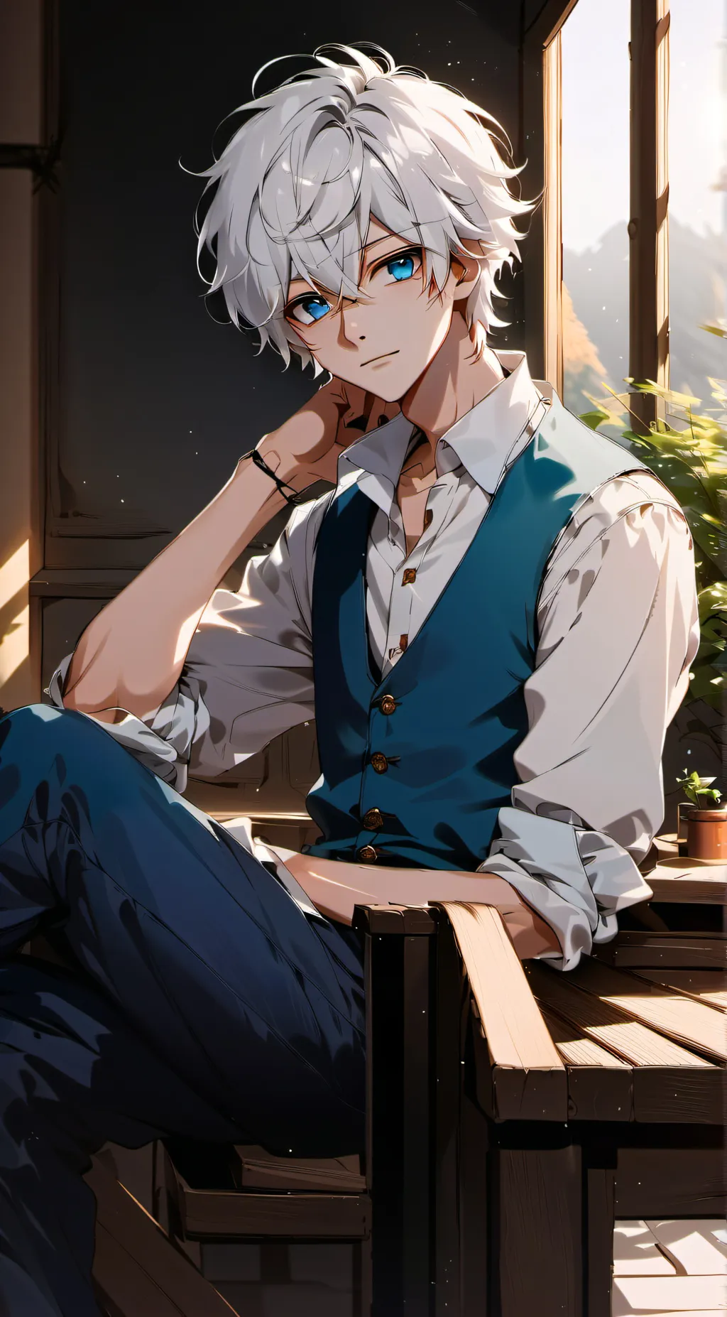 ai character: Leo background