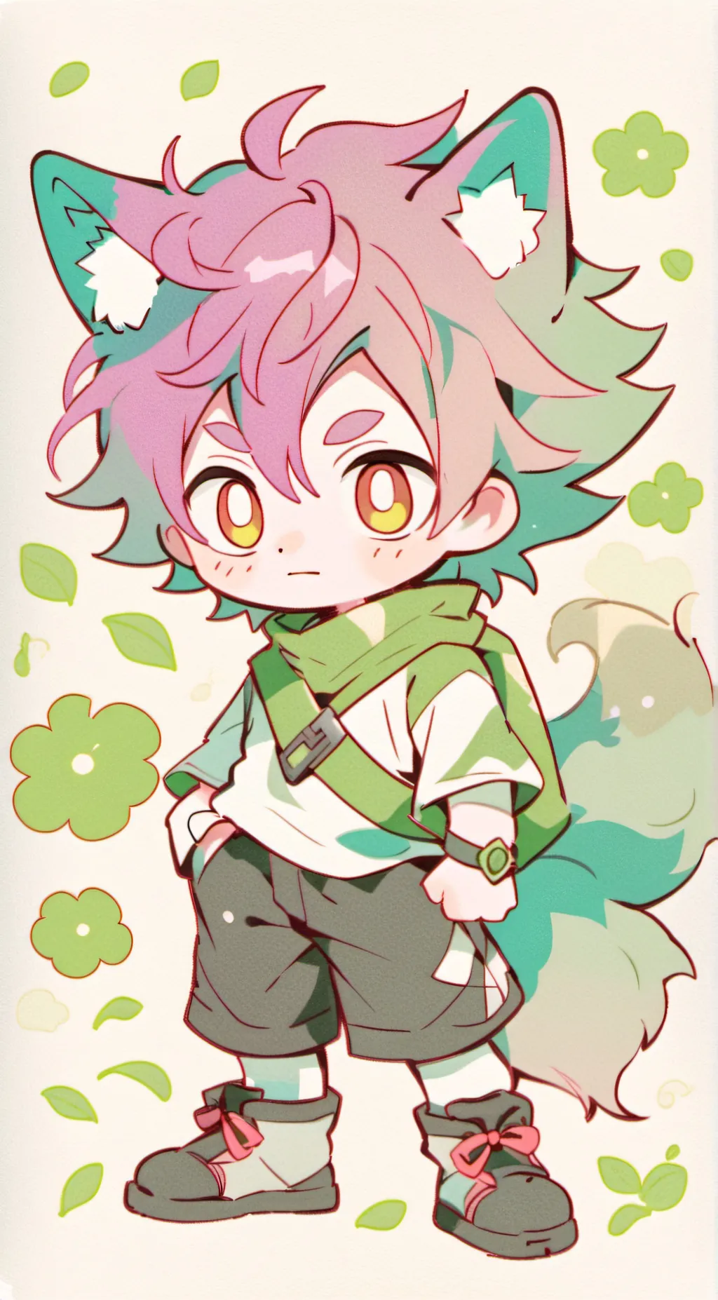 ai character: red background