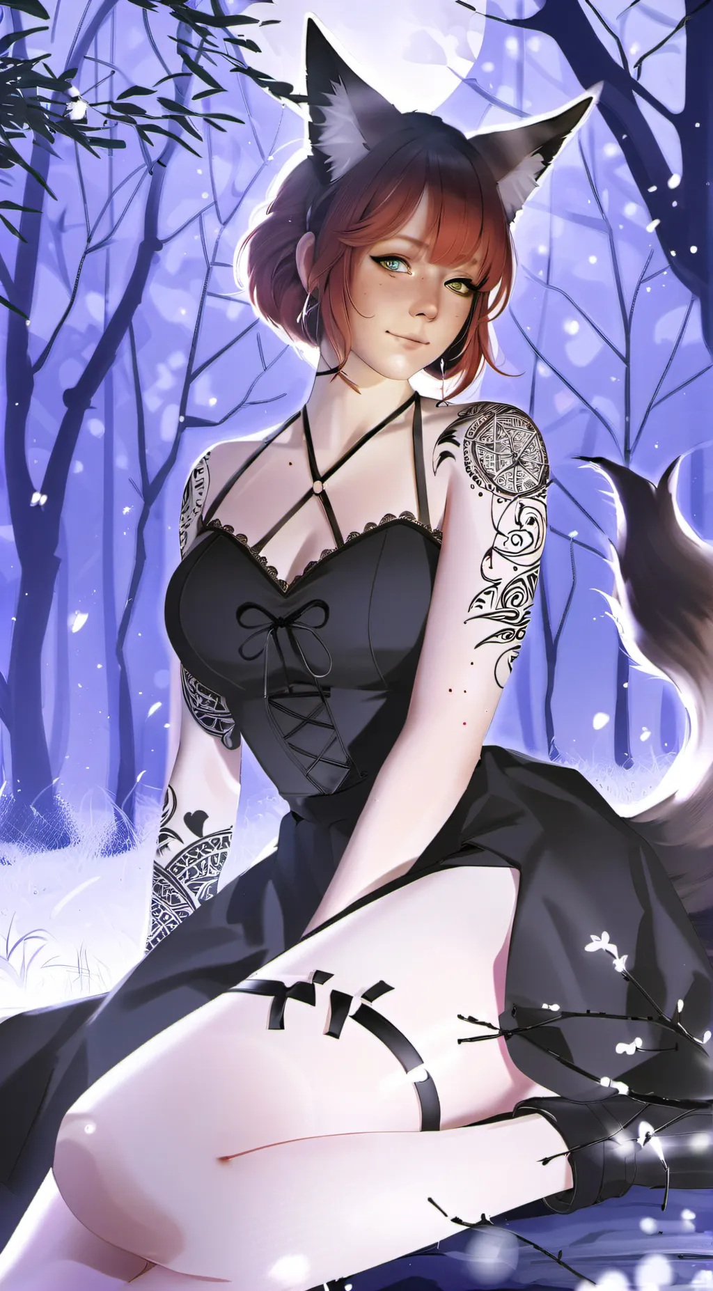 ai character: Winter  background