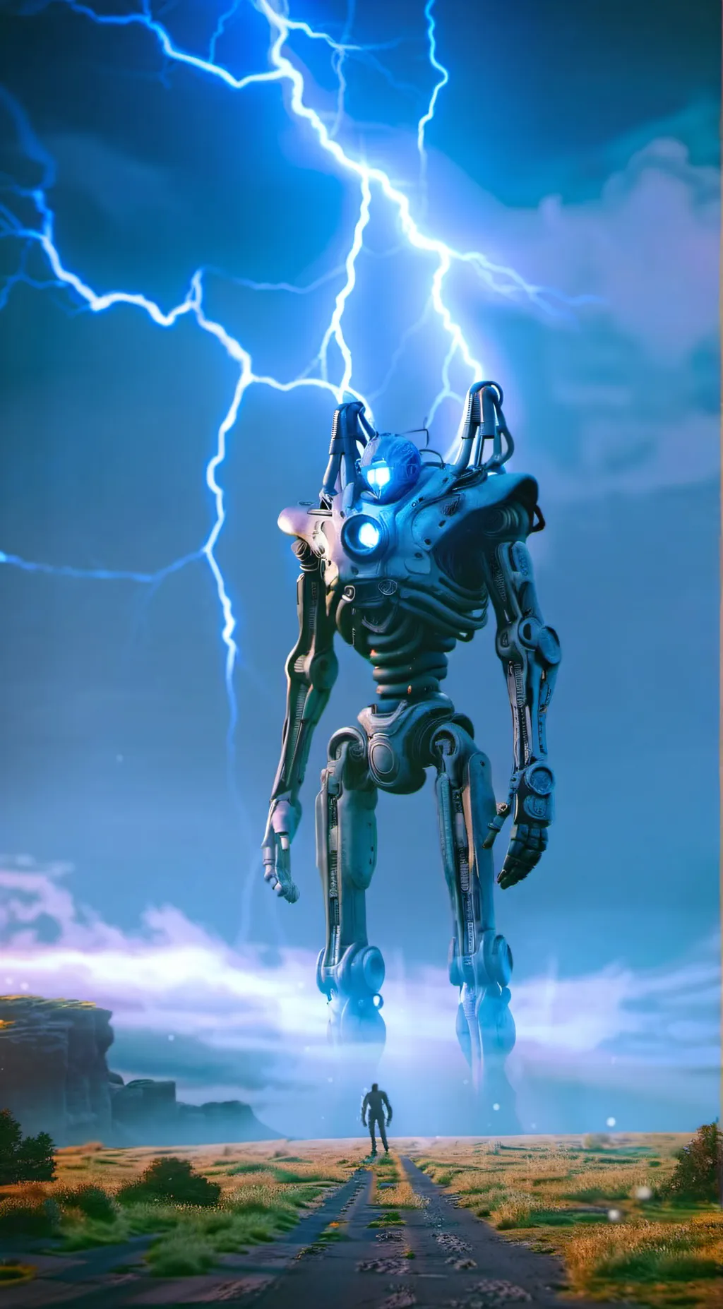 ai character: titan cameraman background