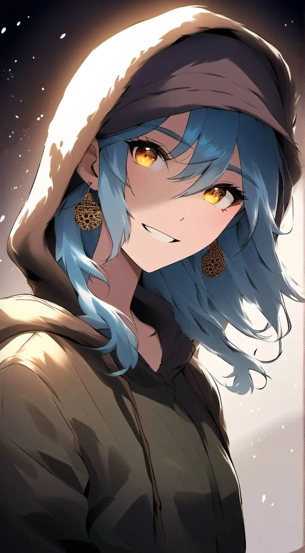 ai character: Amber background