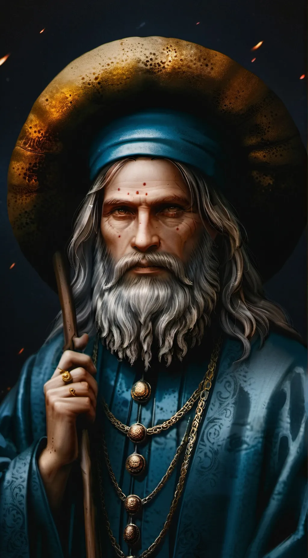 ai character: Wise goat background