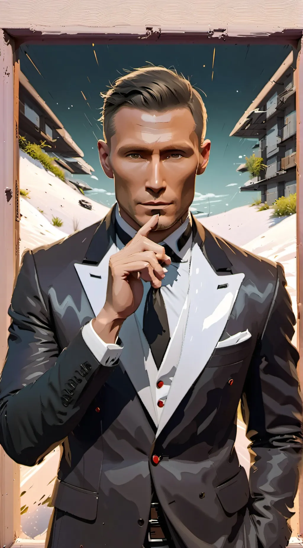 ai character: Mewing background