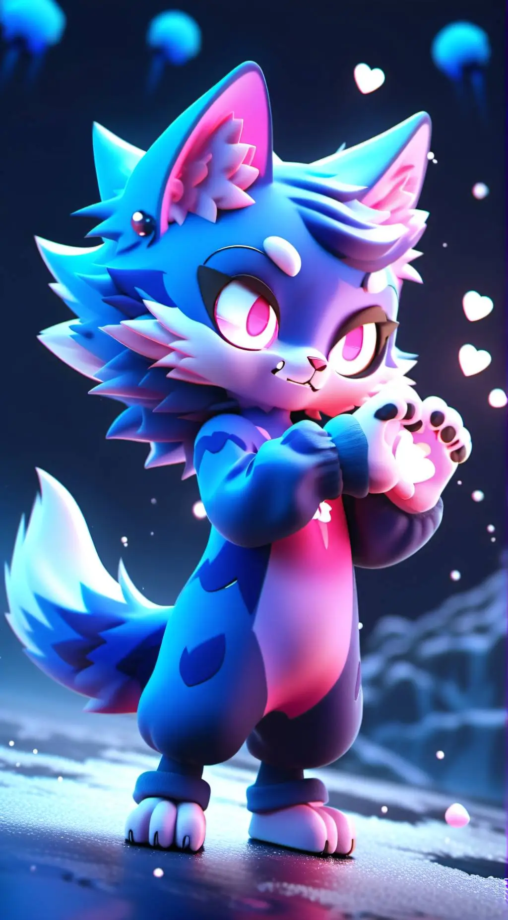 ai character: Mittens (Female) background