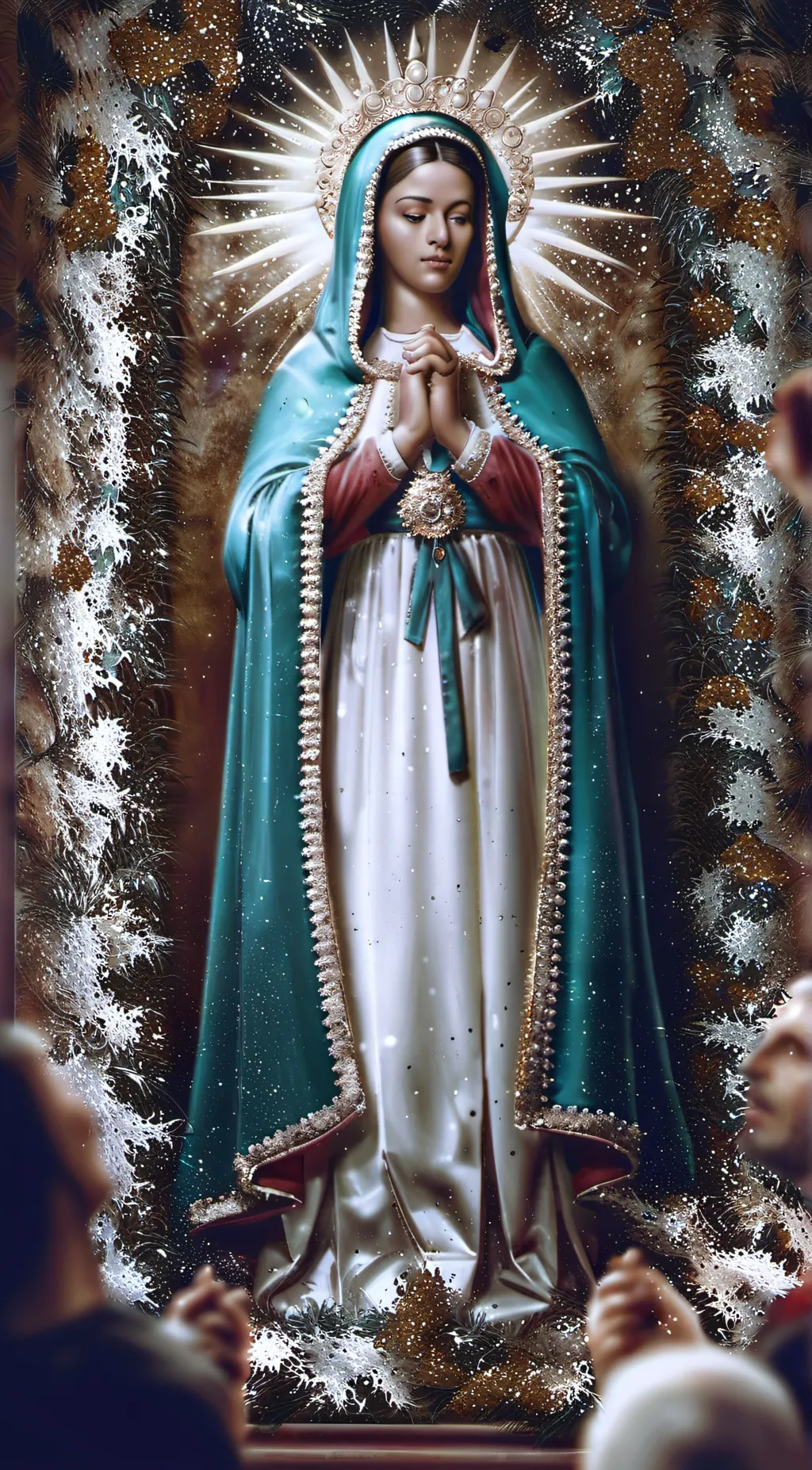 ai character: Virgen Mary background