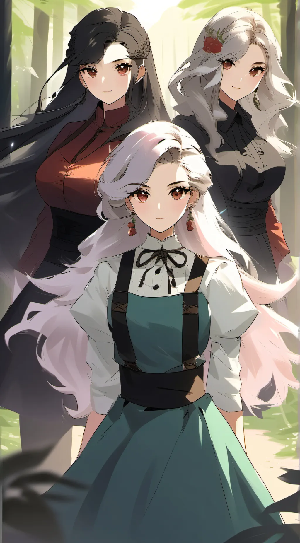 ai character: three giant sister background