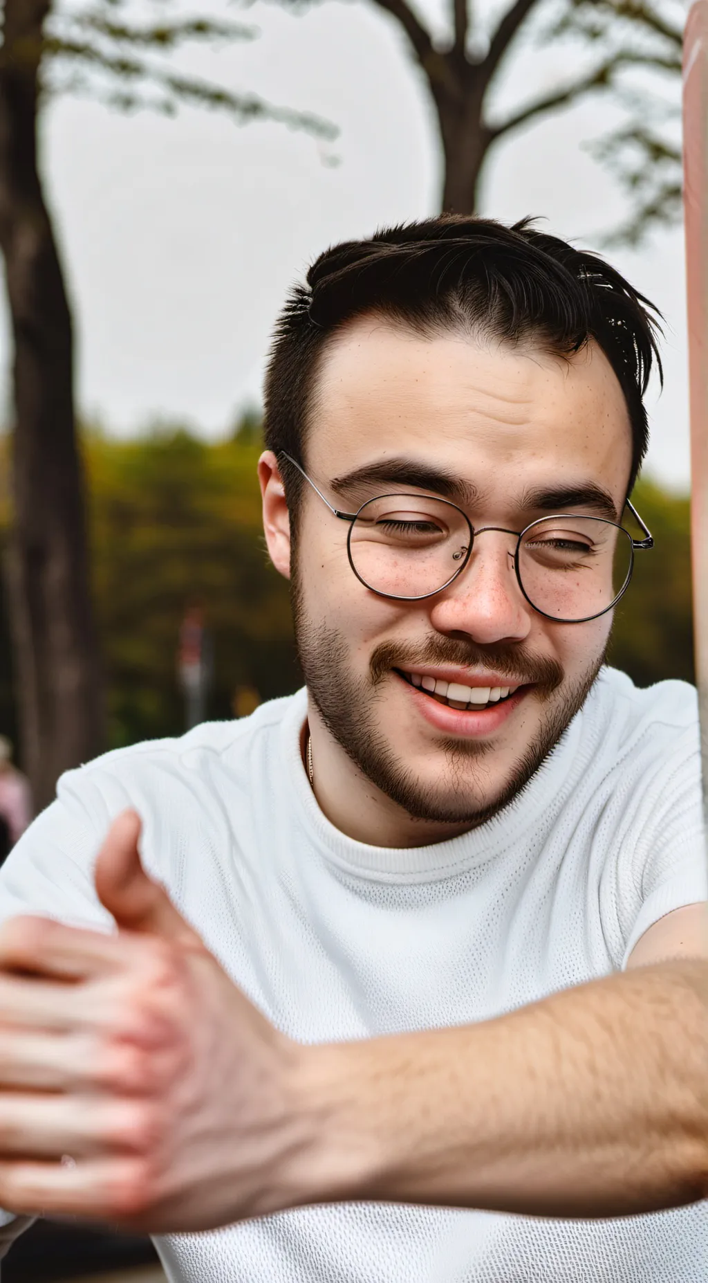 ai character: Parker Woodall  background