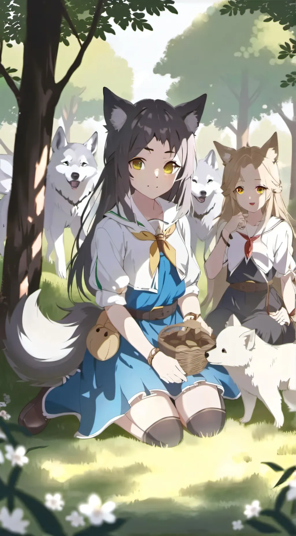 ai character: the wolf girls background