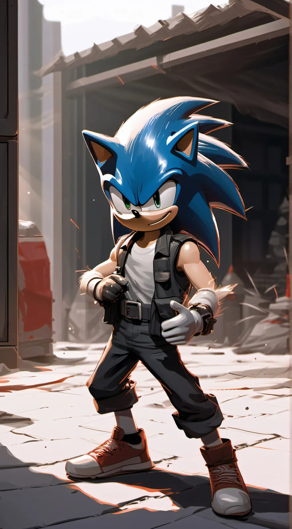 ai character: Sonic  background